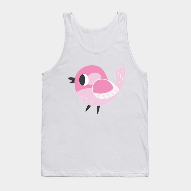 Little Pink Bird 3 Tank Top by clairestamper